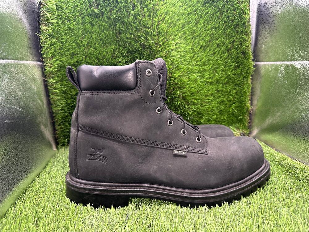Irish Setter Hopkins 83670 Combat Boot Mens 13 Black Leather Safety Toe Workwear